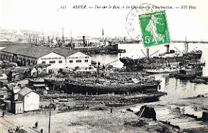 Alger - Port - Chantiers de Constructions - 1917